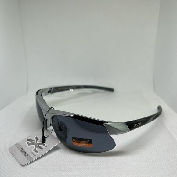 X-Loop Semi Rimless Wrap Mens Sunglasses - Picture 1 of 3